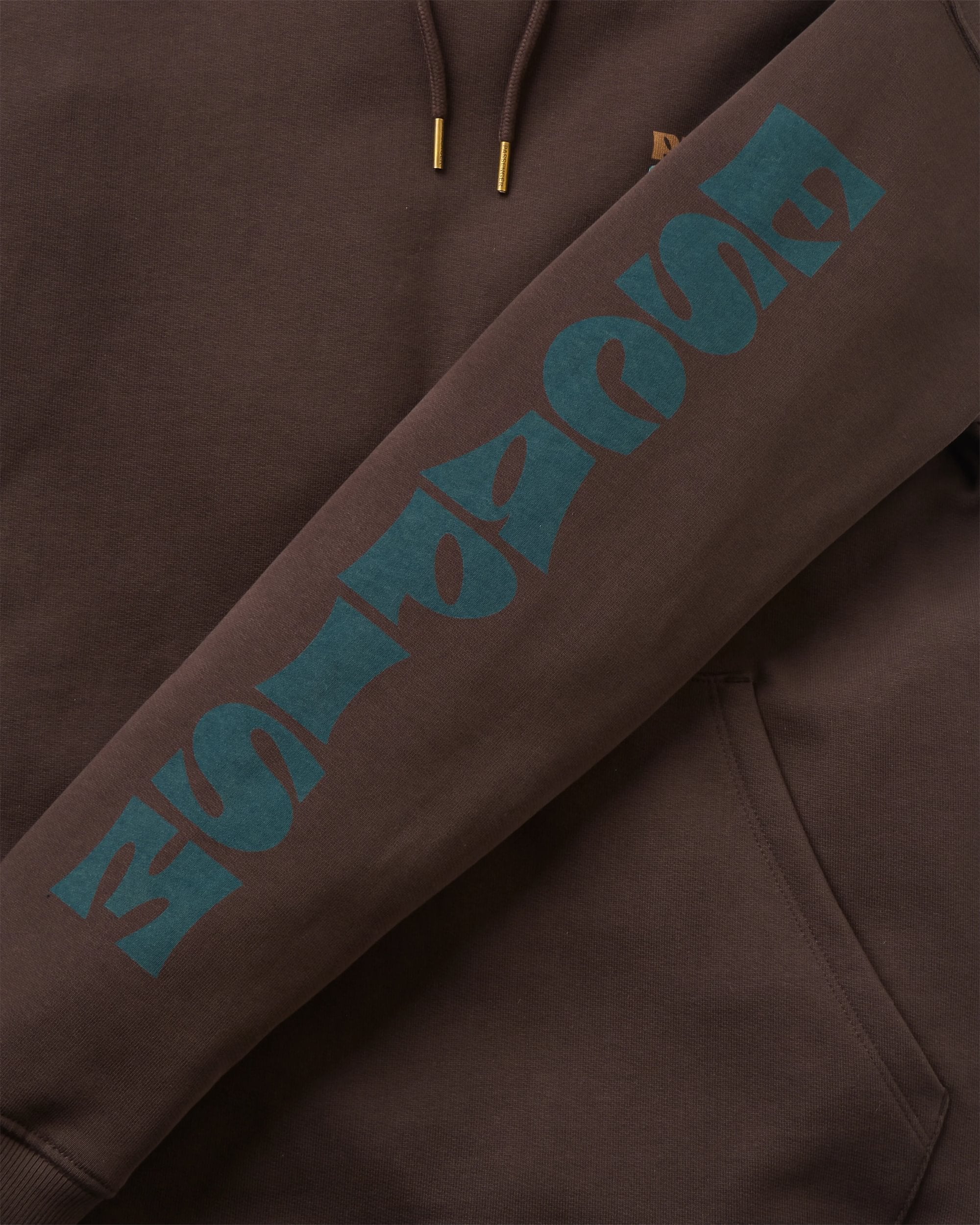 Patches Recycled Cotton Hoodie - Espresso - Flatlay