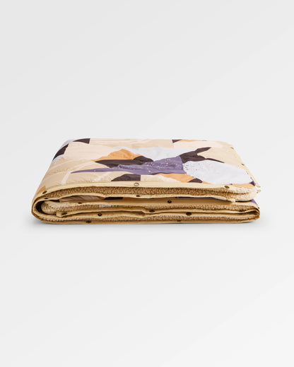 Cabin Recycled Sherpa Blanket - Sun Patch Desert - Flatlay