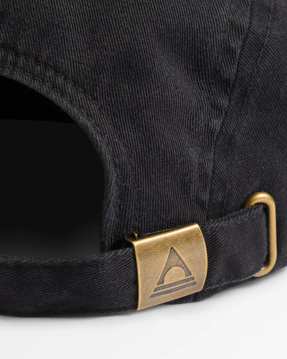 Fixie 5 Panel Cap - Faded Black - Flatlay