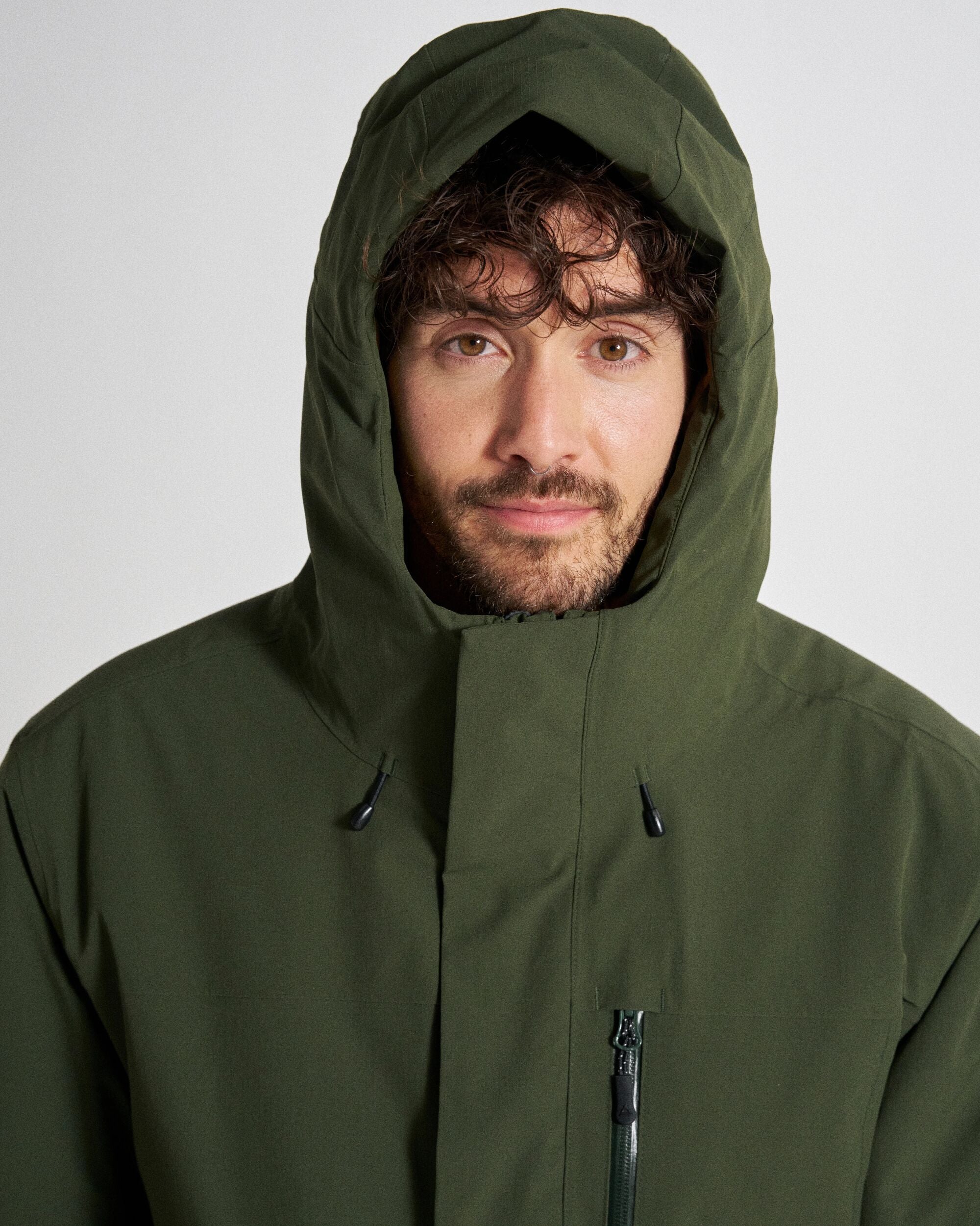Rainier Waterproof Parka - Fir Tree - Studio Model