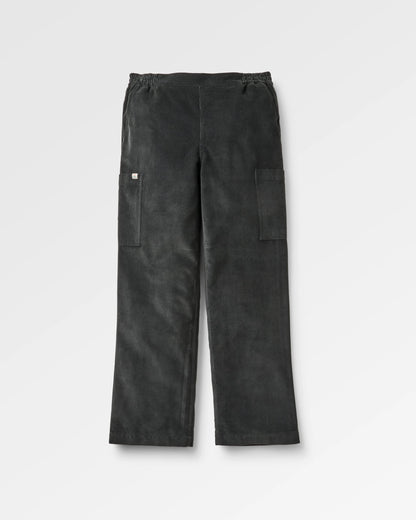 Someday Organic Cotton Corduroy Trouser - Black - Flatlay