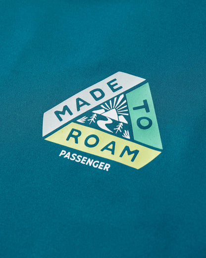 Lakeside Recycled Active T-Shirt - Tidal Blue - Flatlay