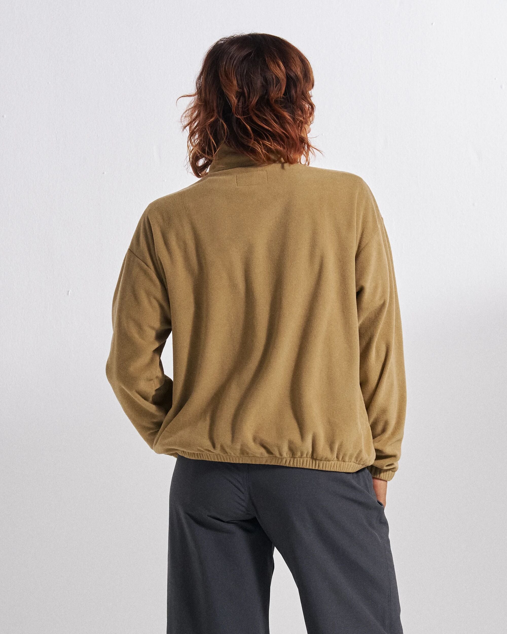 Ayla Micro Polartec® Fleece - Biscuit - Studio Model