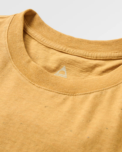 Dune Recycled Cotton Relaxed Fit T-Shirt - Spruce Yellow Marl - Flatlay