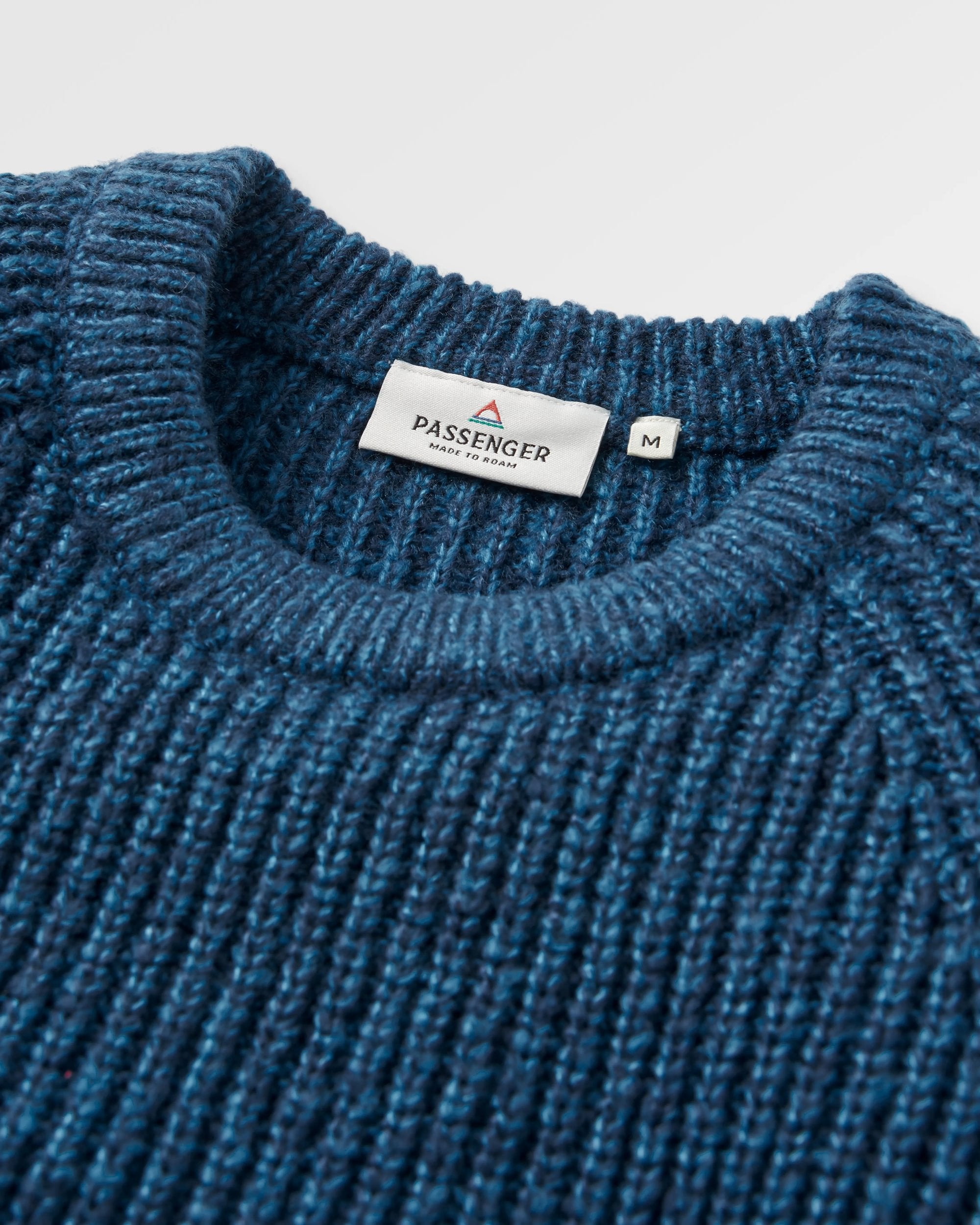 Fog Recycled Knitted Jumper - Rich Navy - Flatlay
