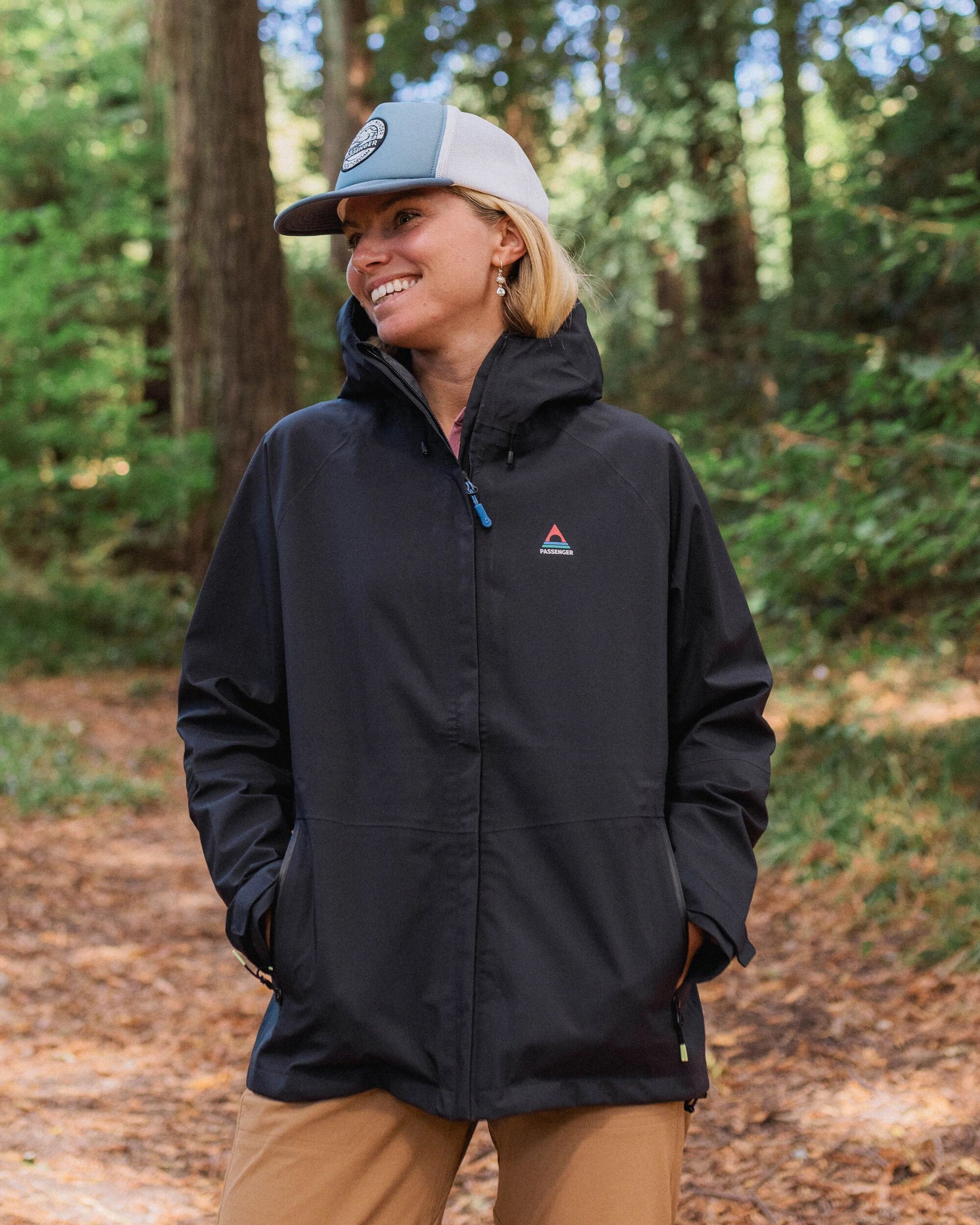 Five Element Recycled Waterproof Jacket - Black - Lifestyle