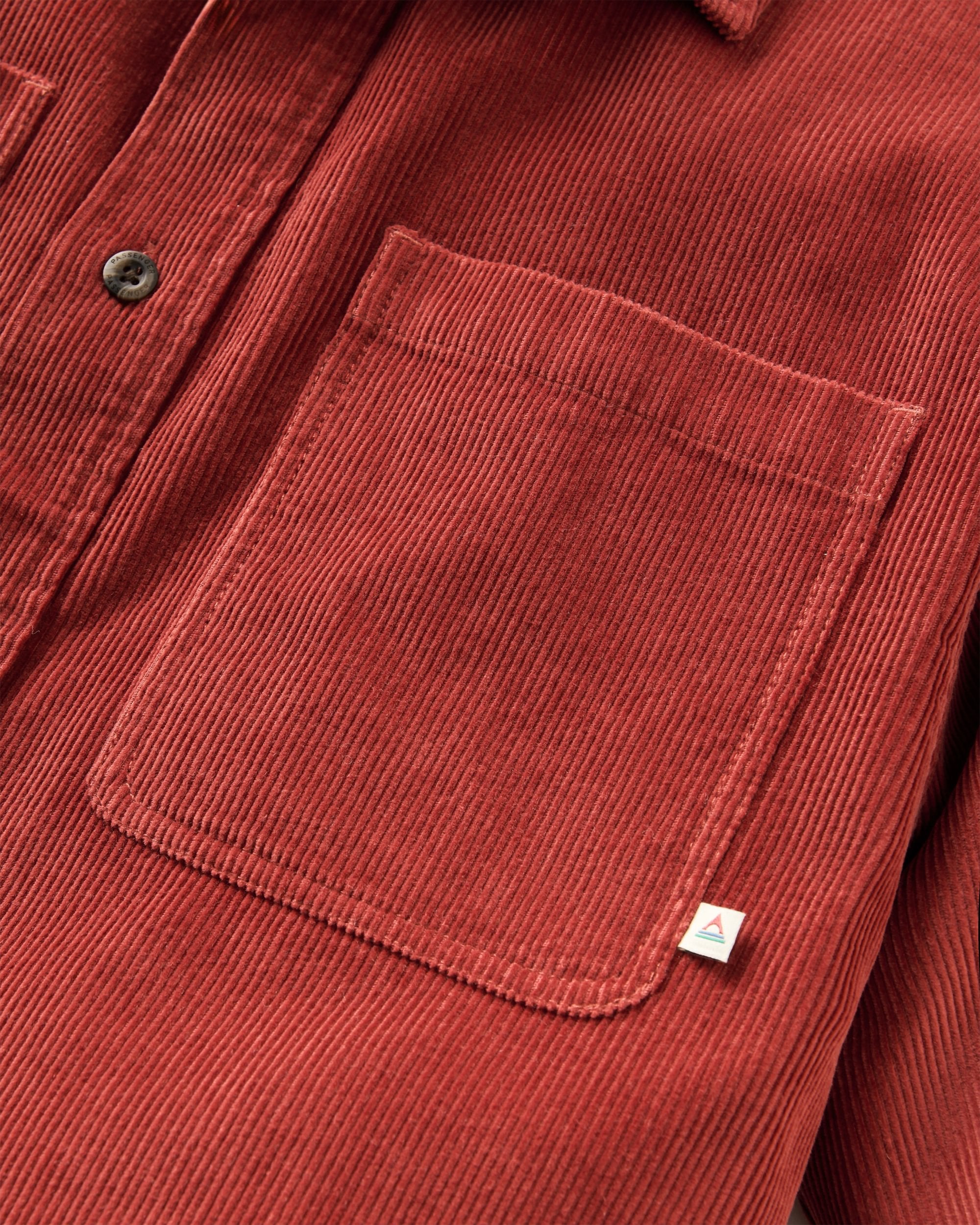 Backcountry Short Sleeve Cord Shirt - Redwood - Flatlay
