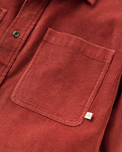 Backcountry Short Sleeve Cord Shirt - Redwood - Flatlay