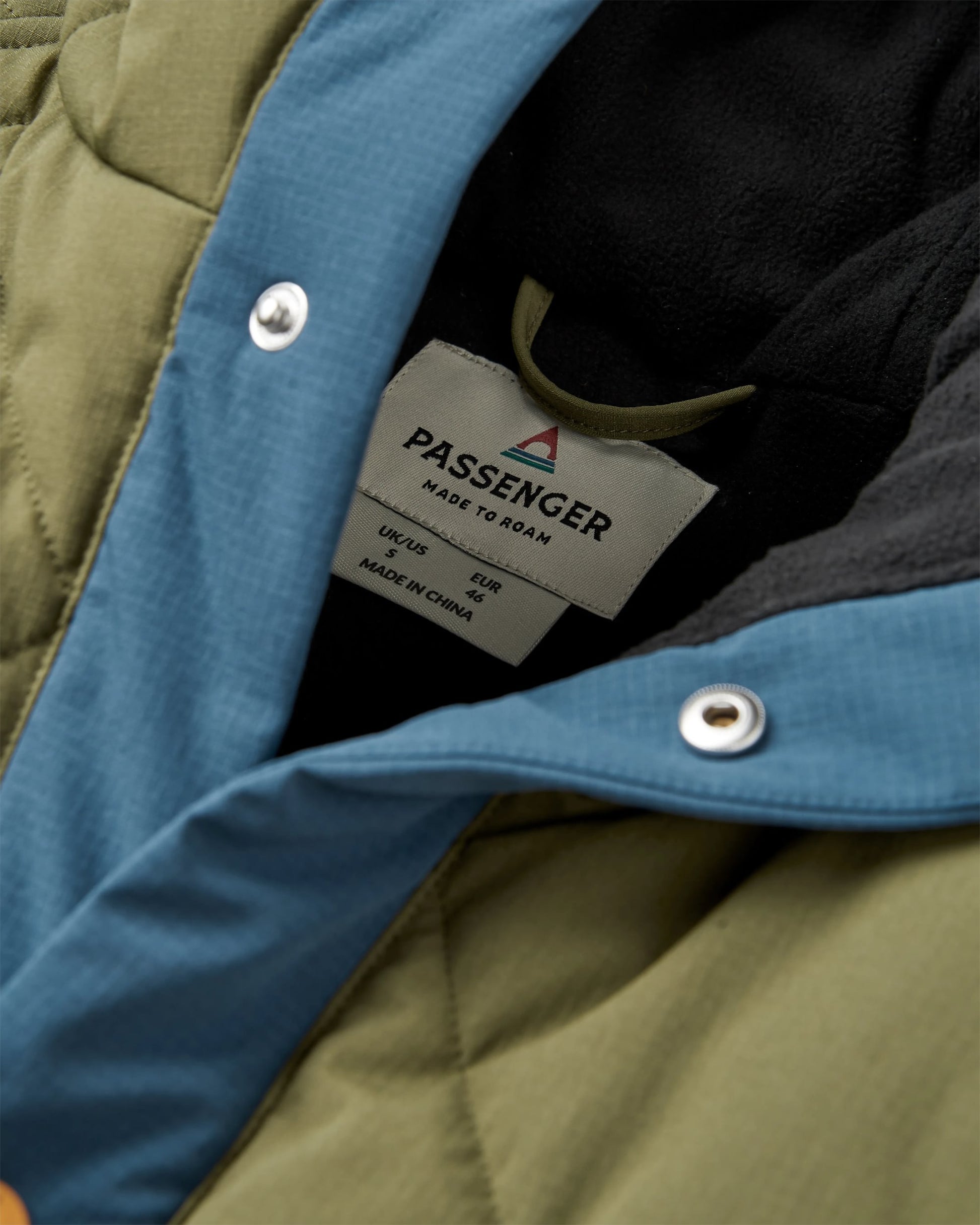 Campscape Recycled Fleece Lined Parka - Black/Khaki - Flatlay