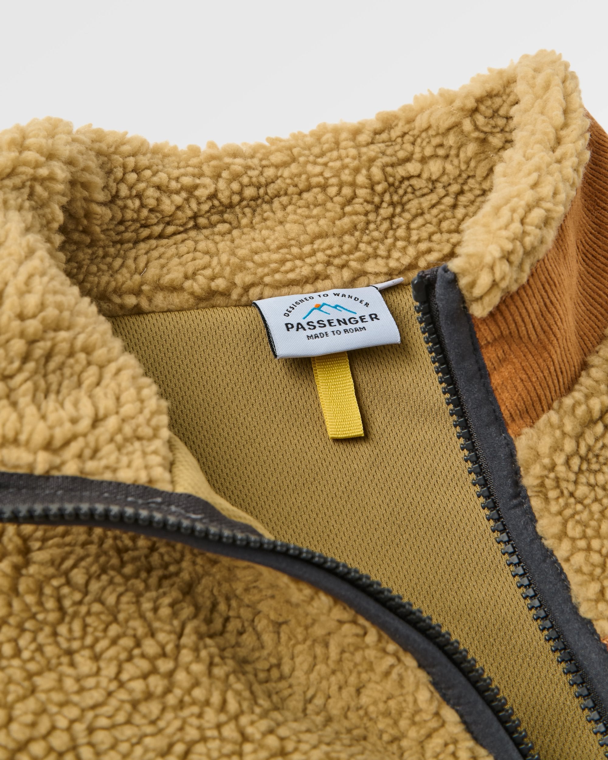 Trekker Recycled Deep-Pile Sherpa Fleece - Biscuit - Flatlay