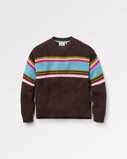 Reflection Stripey Jumper - Espresso - Flatlay