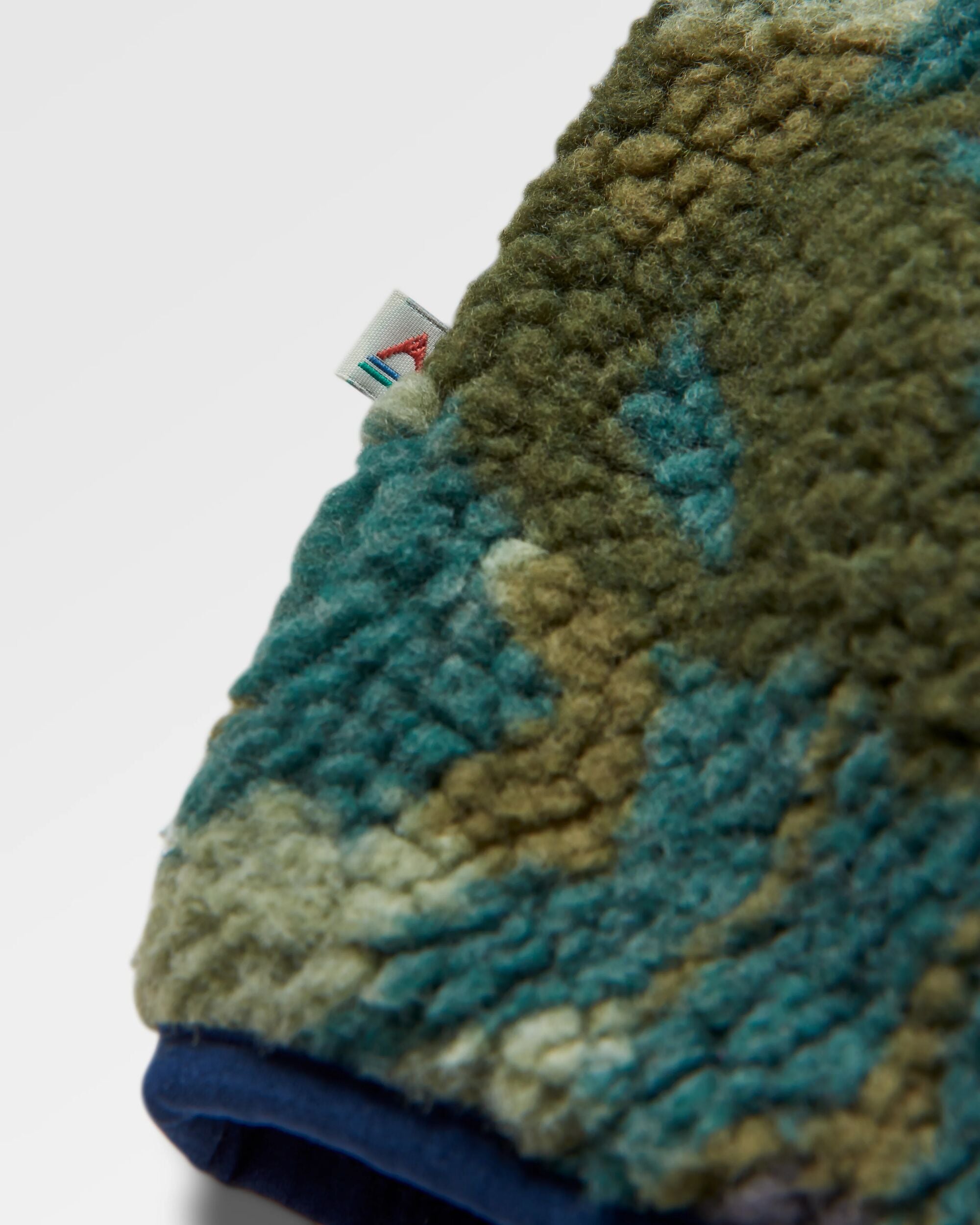 Offroad Recycled Sherpa 1/2 Zip Fleece - Alpine Camo Khaki - Flatlay