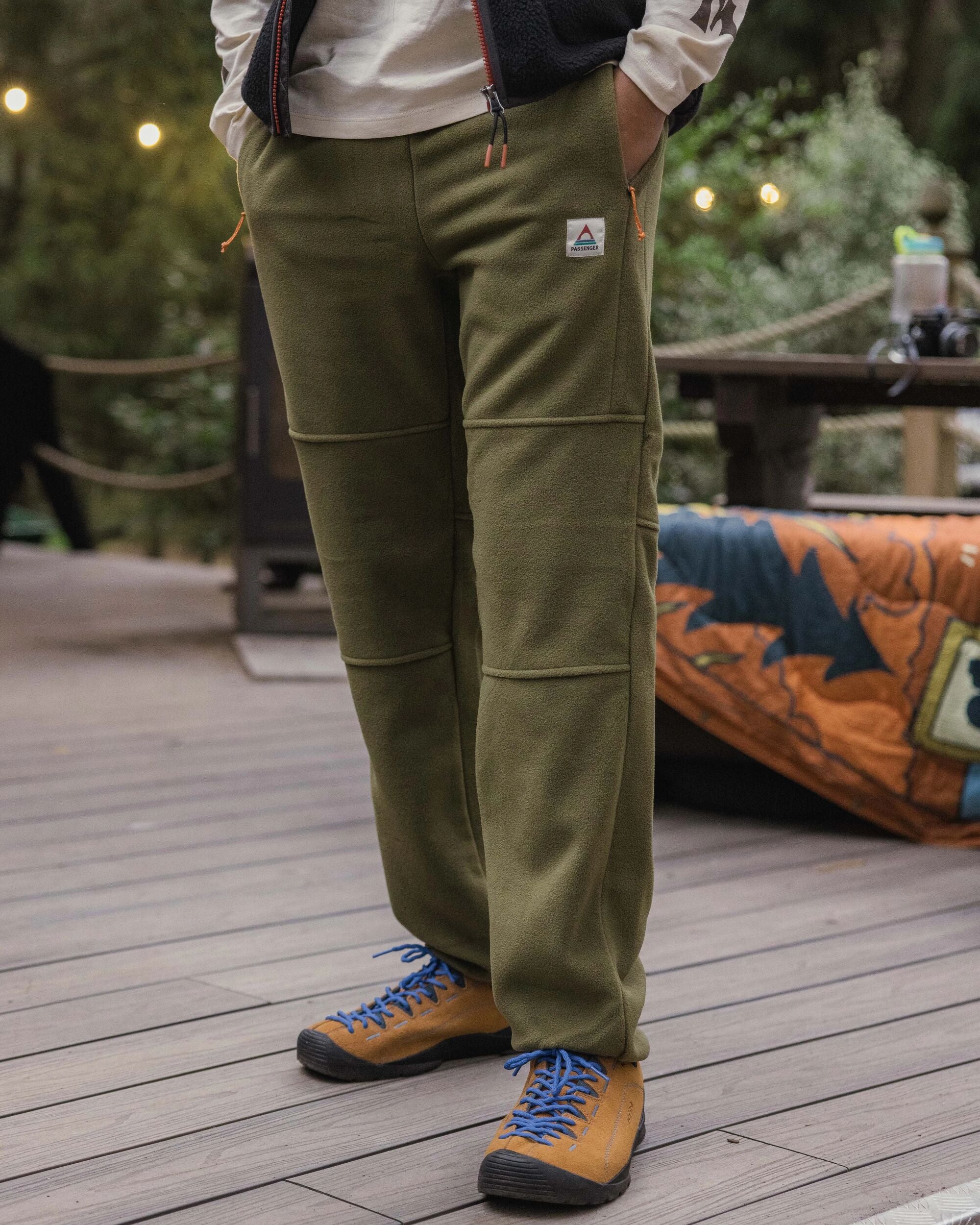 Set Off Recycled Polar Fleece Jogger - Khaki - Lifestyle