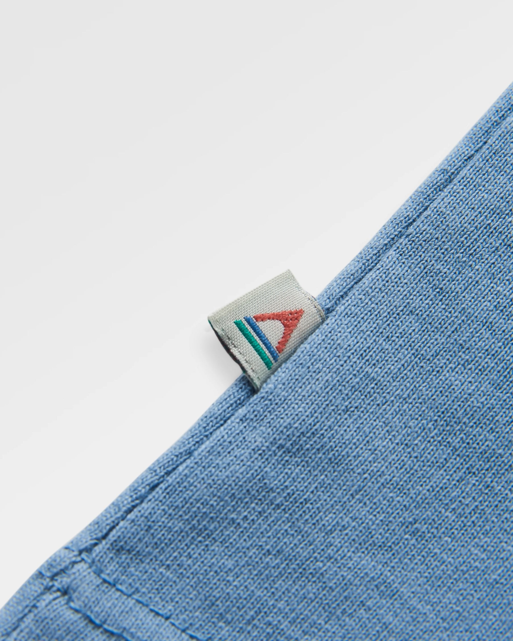 Dune Recycled Cotton Relaxed Fit T-Shirt - Faded Denim - Flatlay