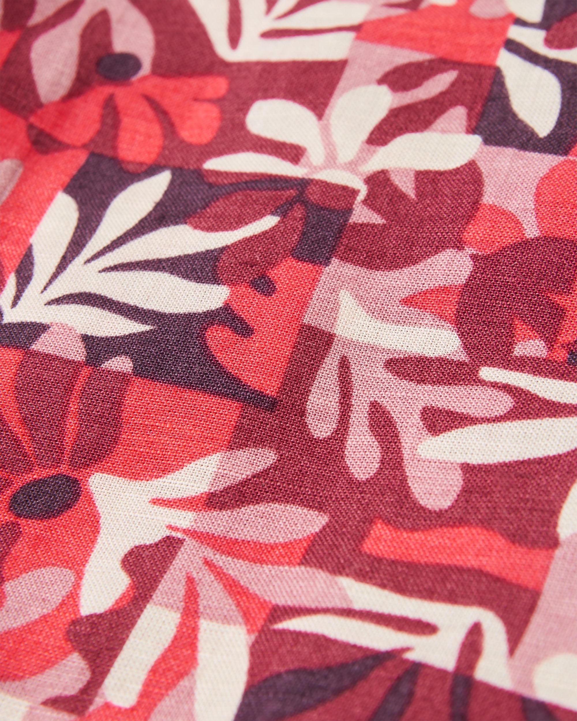 Someday Linen Trouser - Mountain Foliage Cranberry - Flatlay