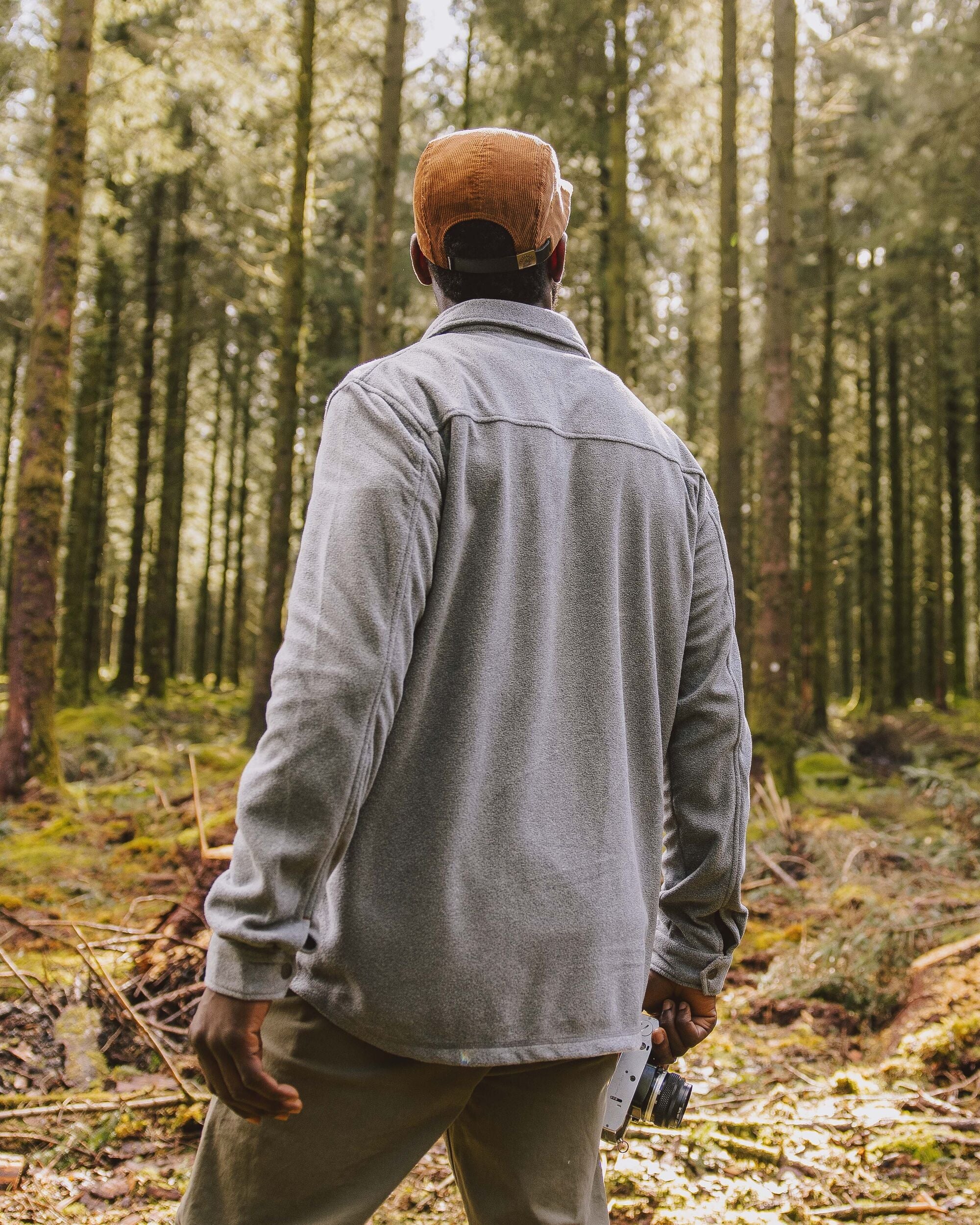 Maple Recycled Polar Fleece Shirt - Grey Marl 2 - Lifestyle