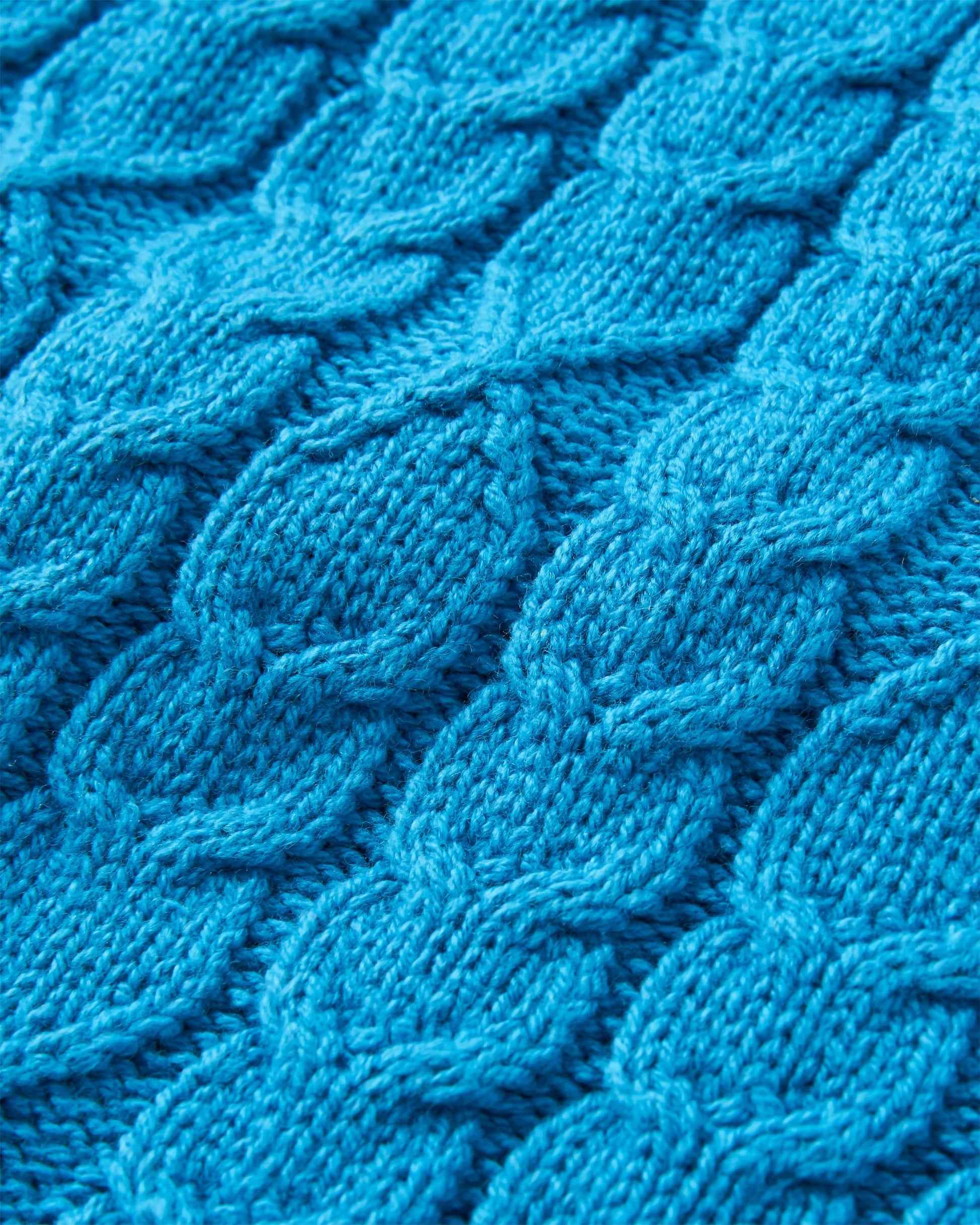 Homely Short Sleeve Knitted Jumper - Bluejay