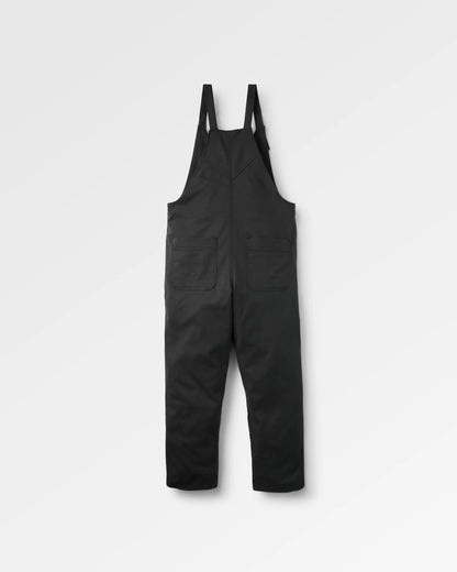Meadows Cotton Dungarees - Black - Flatlay