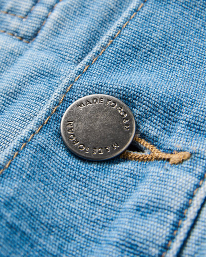 Vantage Denim Jacket - Light Wash Denim - Flatlay