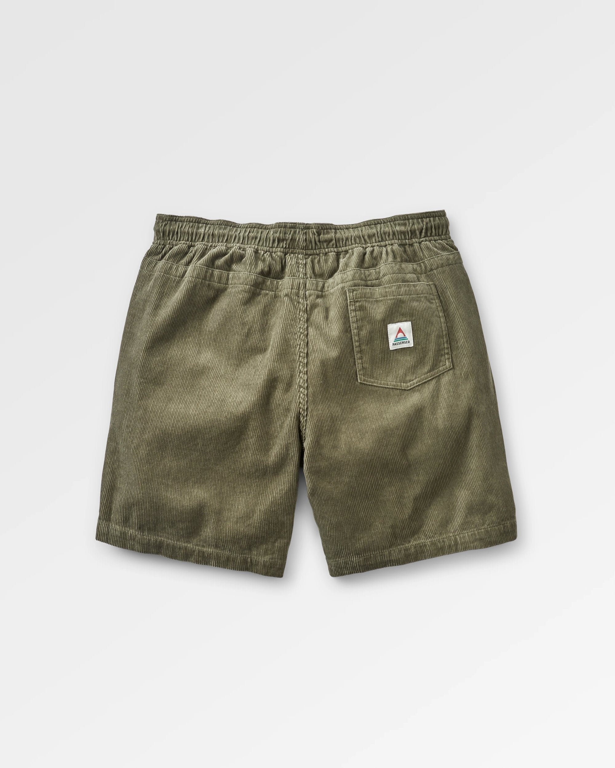 Drifter Cord Short - Dusty Olive - Flatlay
