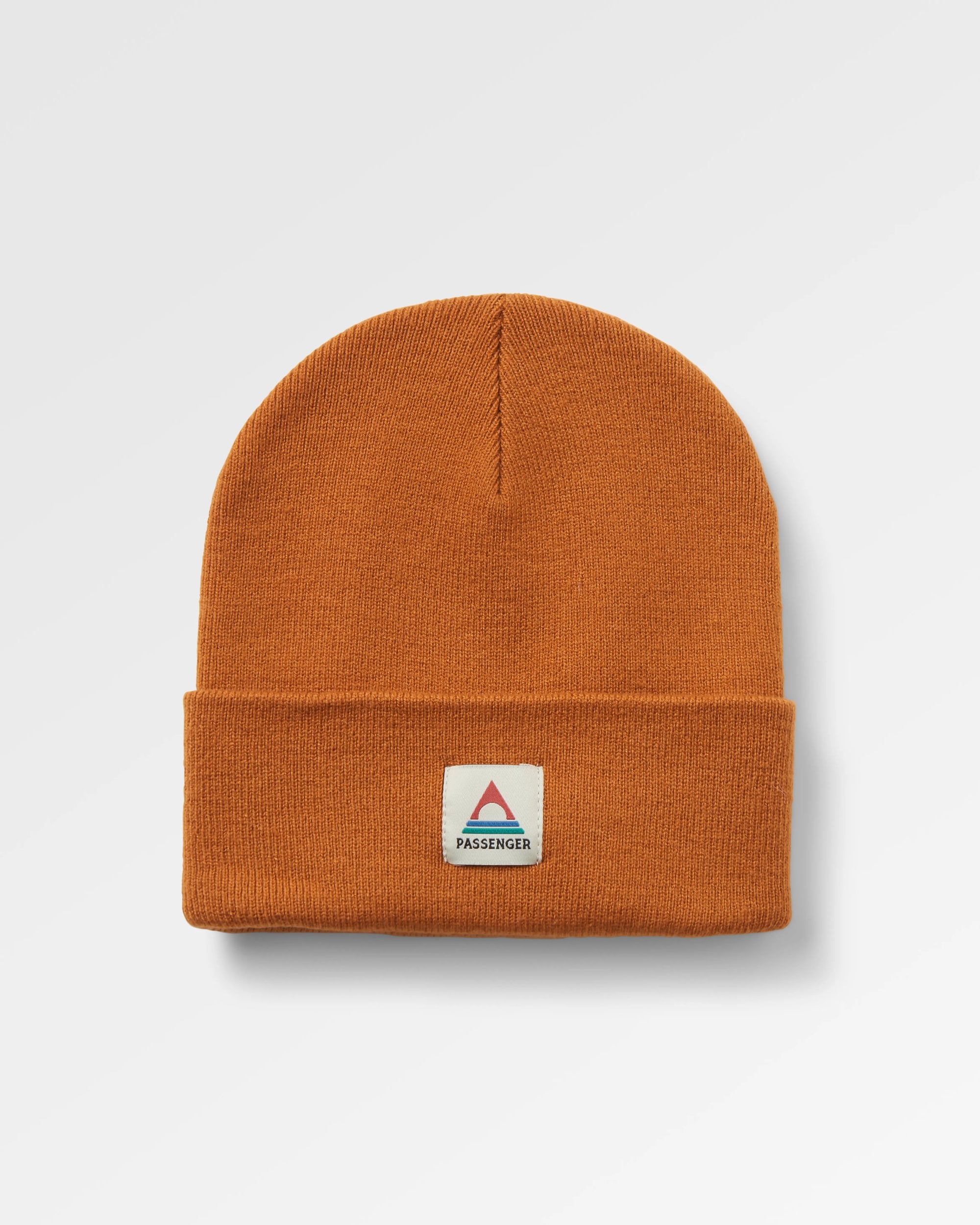 Core Recycled High-Top Beanie - Retro Orange - Flatlay