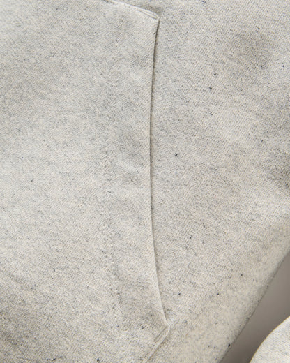 Roam Slow Women's Recycled Cotton Hoodie - Light Grey Marl - Flatlay