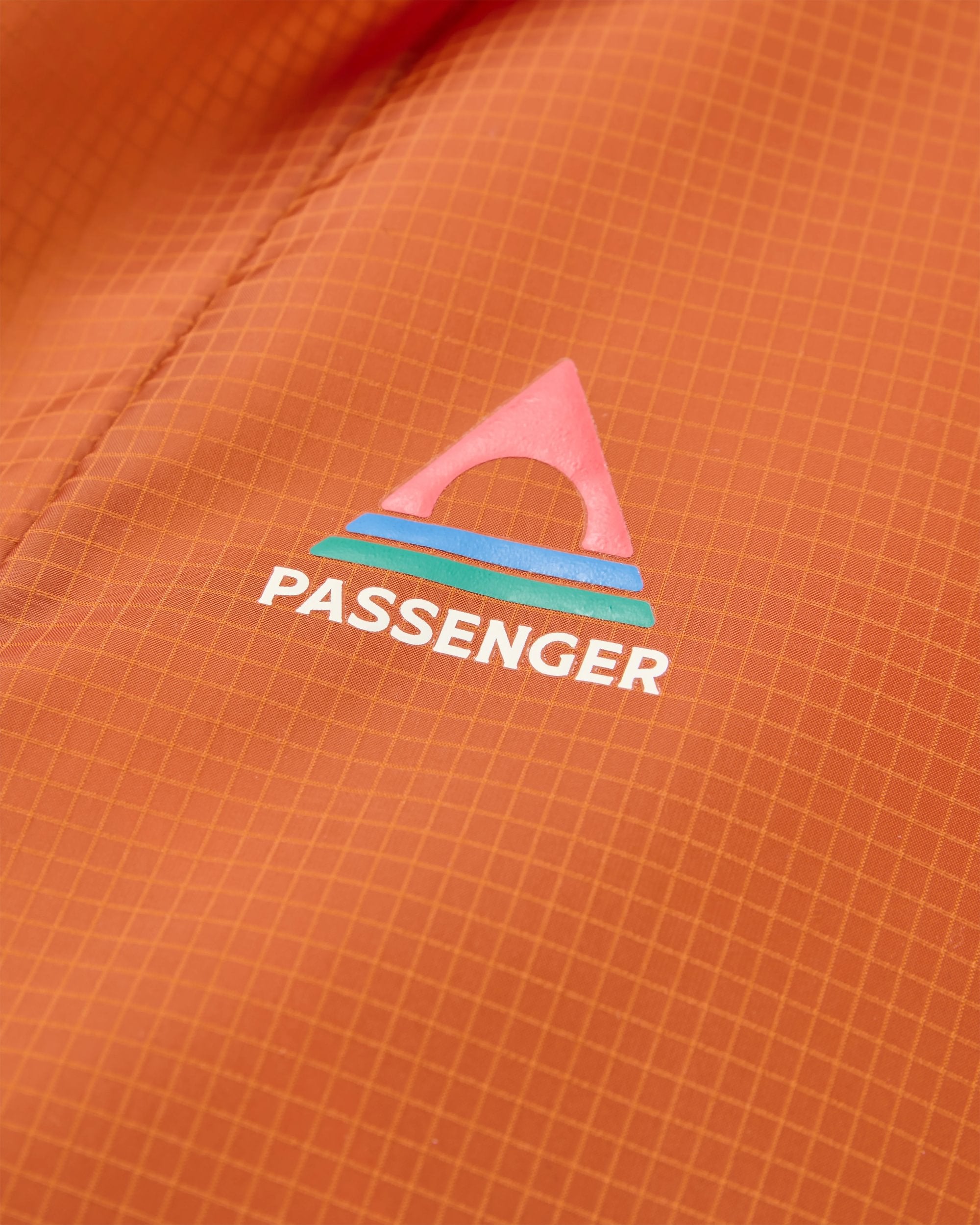 Gusto Recycled Windshell Jacket - Sunset Orange/Charcoal - Flatlay