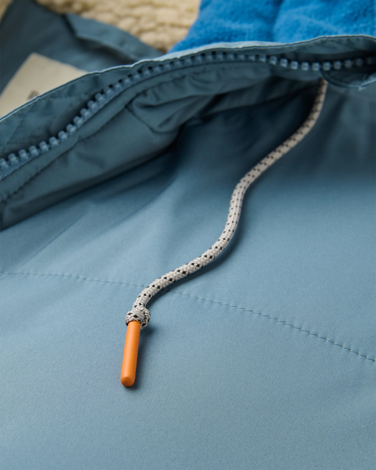 Flora Sherpa Lined Parka - Stormy Blue - Flatlay