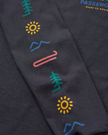 Phoenix Recycled LS T-Shirt - Black - Flatlay