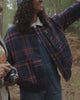 On The Go Insulated Bomber Jacket - Rich Navy/Ember Orange Check  - 