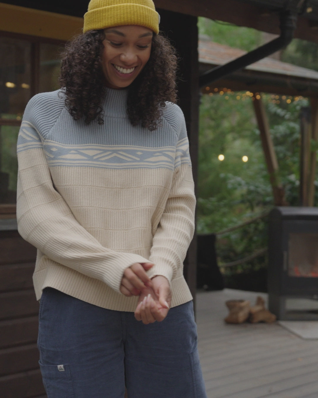 Nurture Organic Cotton Jumper - Faded Denim - 