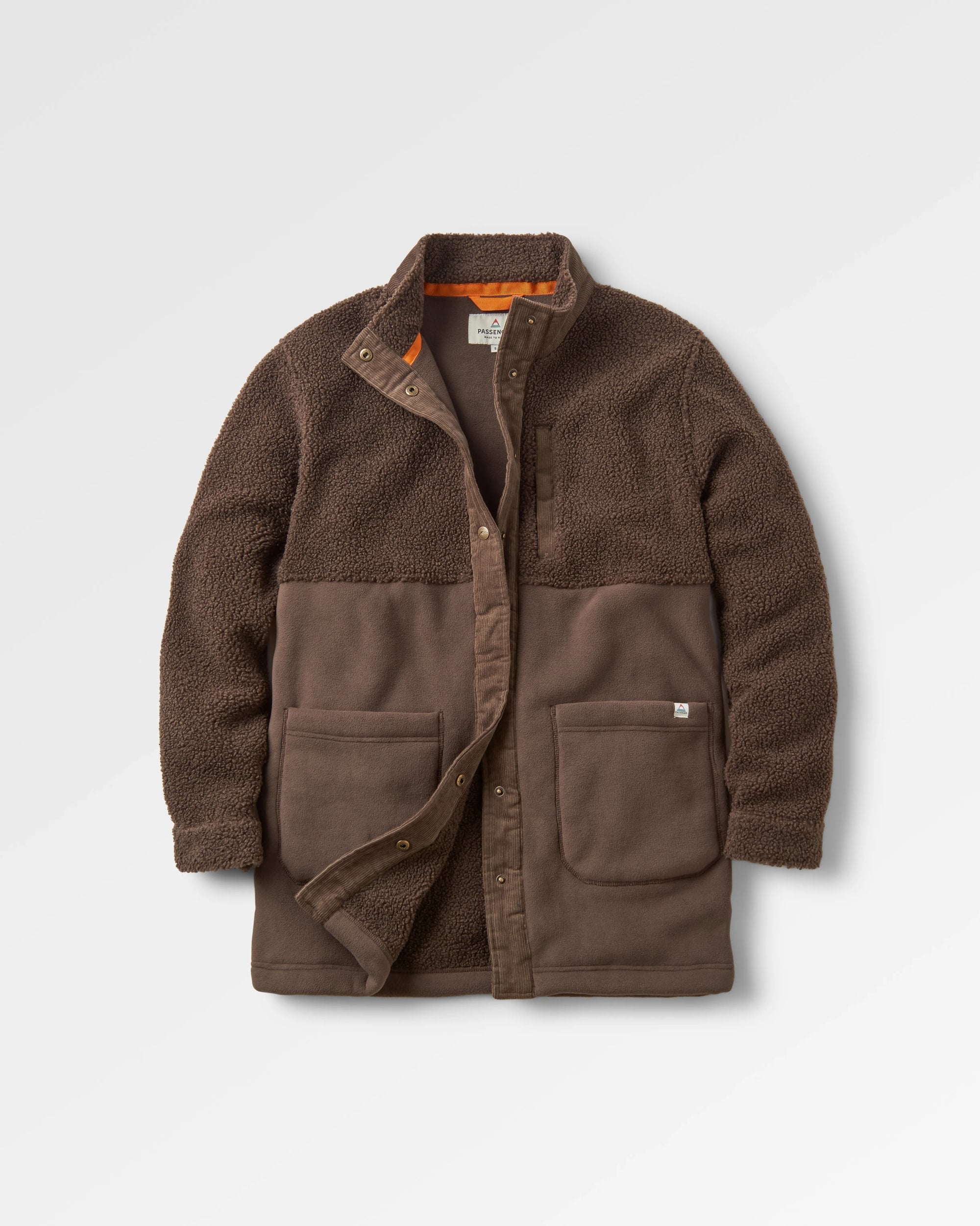 Nash Recycled Fleece - Coffee - Flatlay