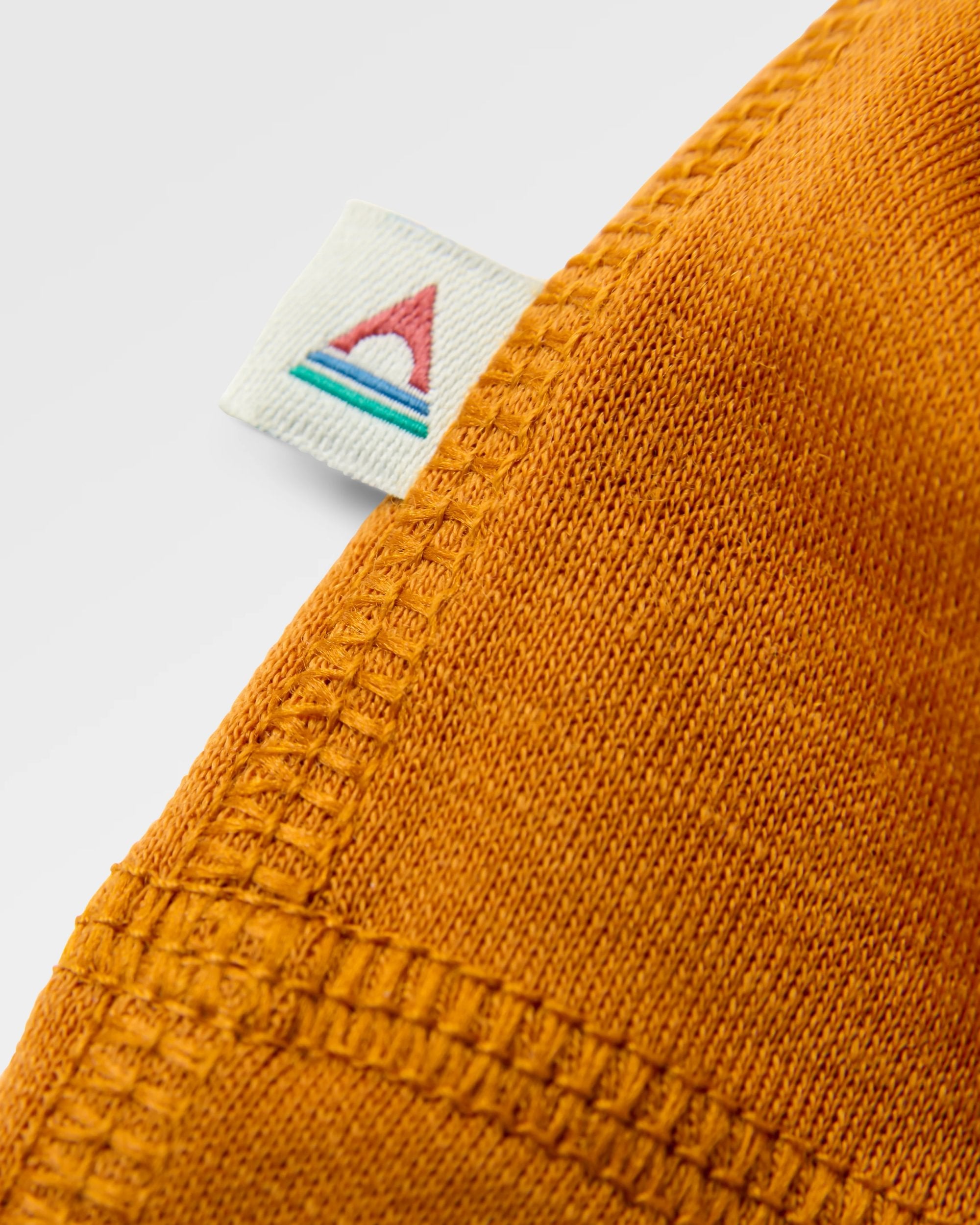 Camp Lost Lightweight Merino Blend LS T-Shirt - Retro Orange - Flatlay