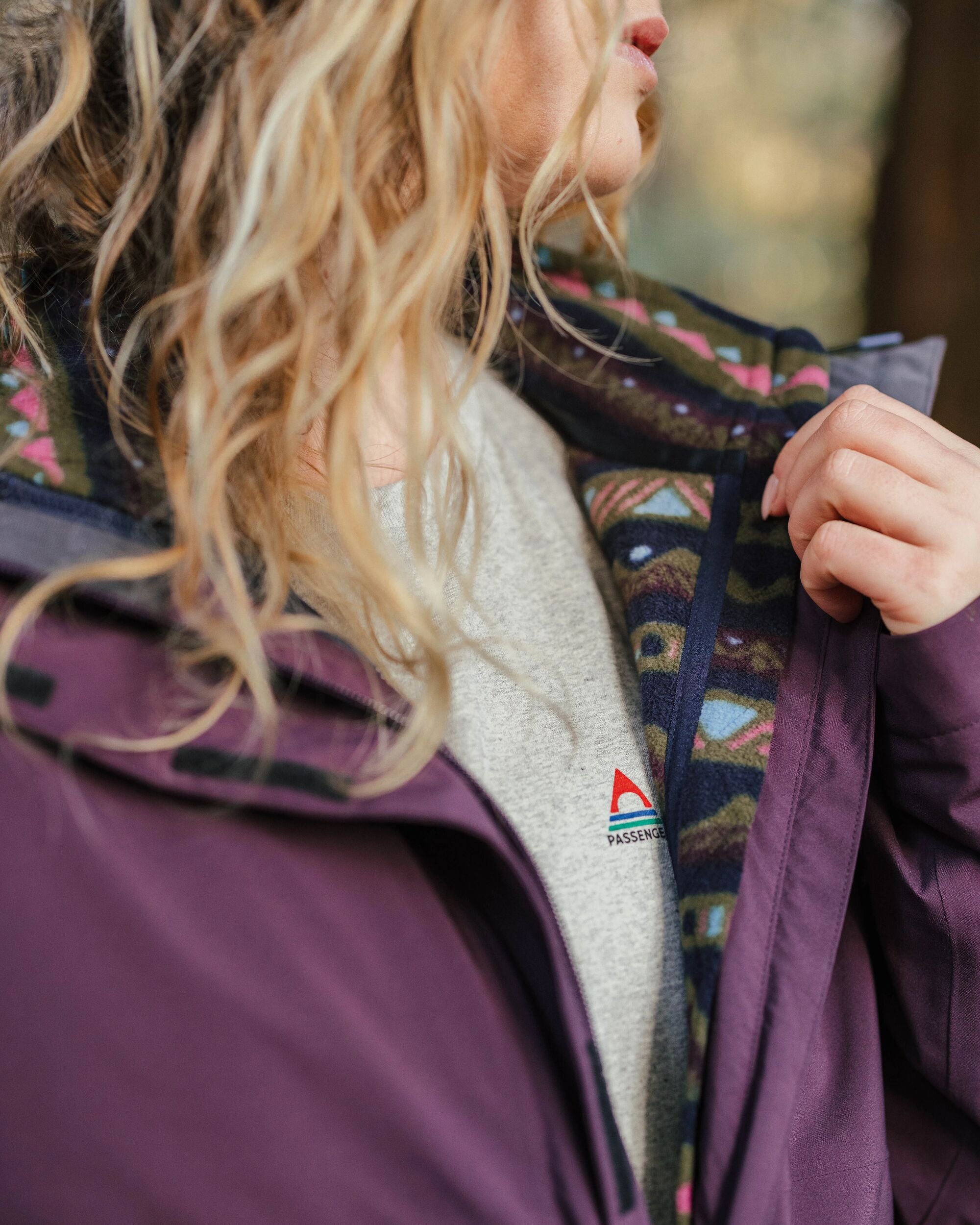 Breckenridge Recycled Waterproof 3 In 1 Jacket - Deep Plum - Lifestyle