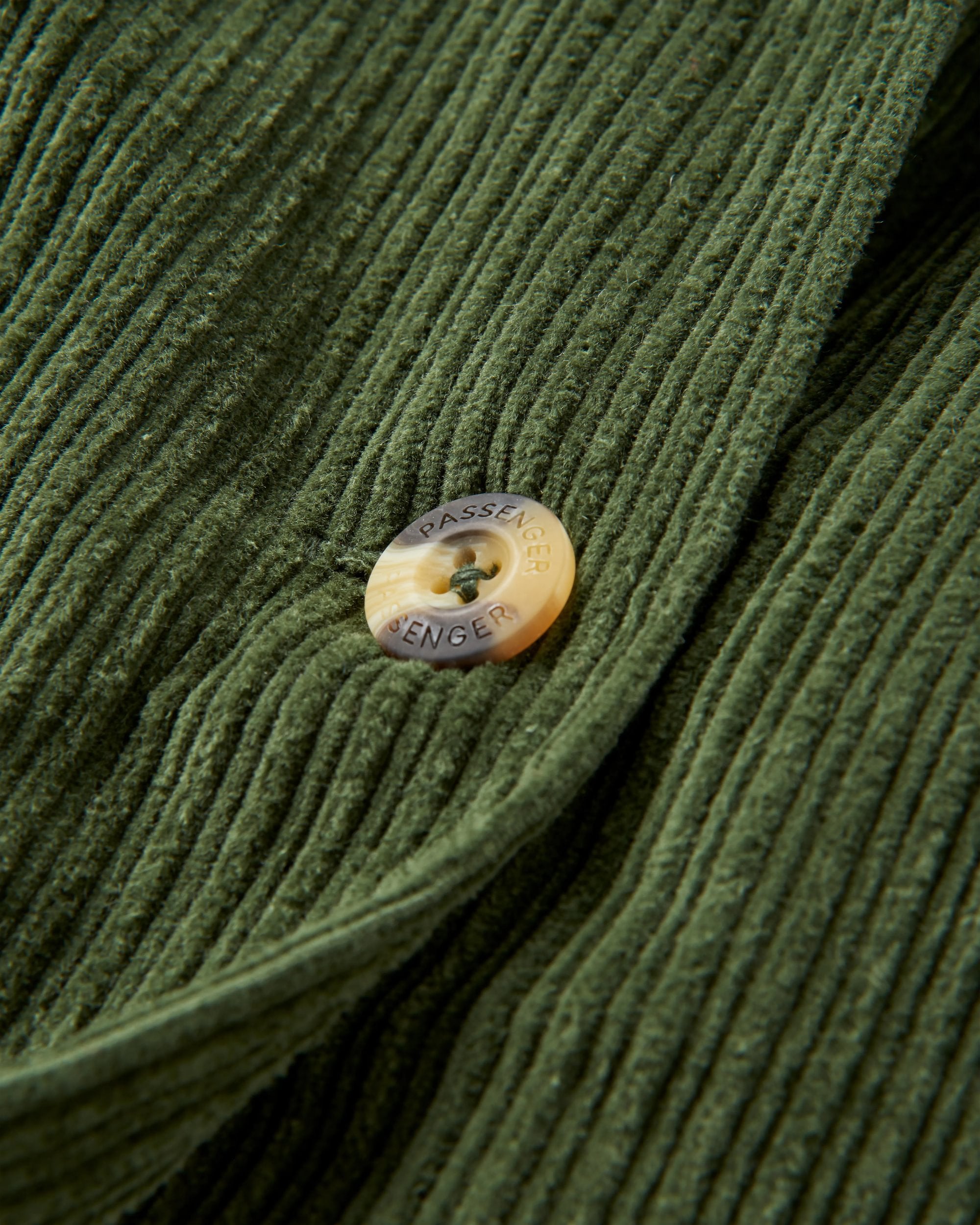 Flint Corduroy Overshirt - Fir Tree - Flatlay