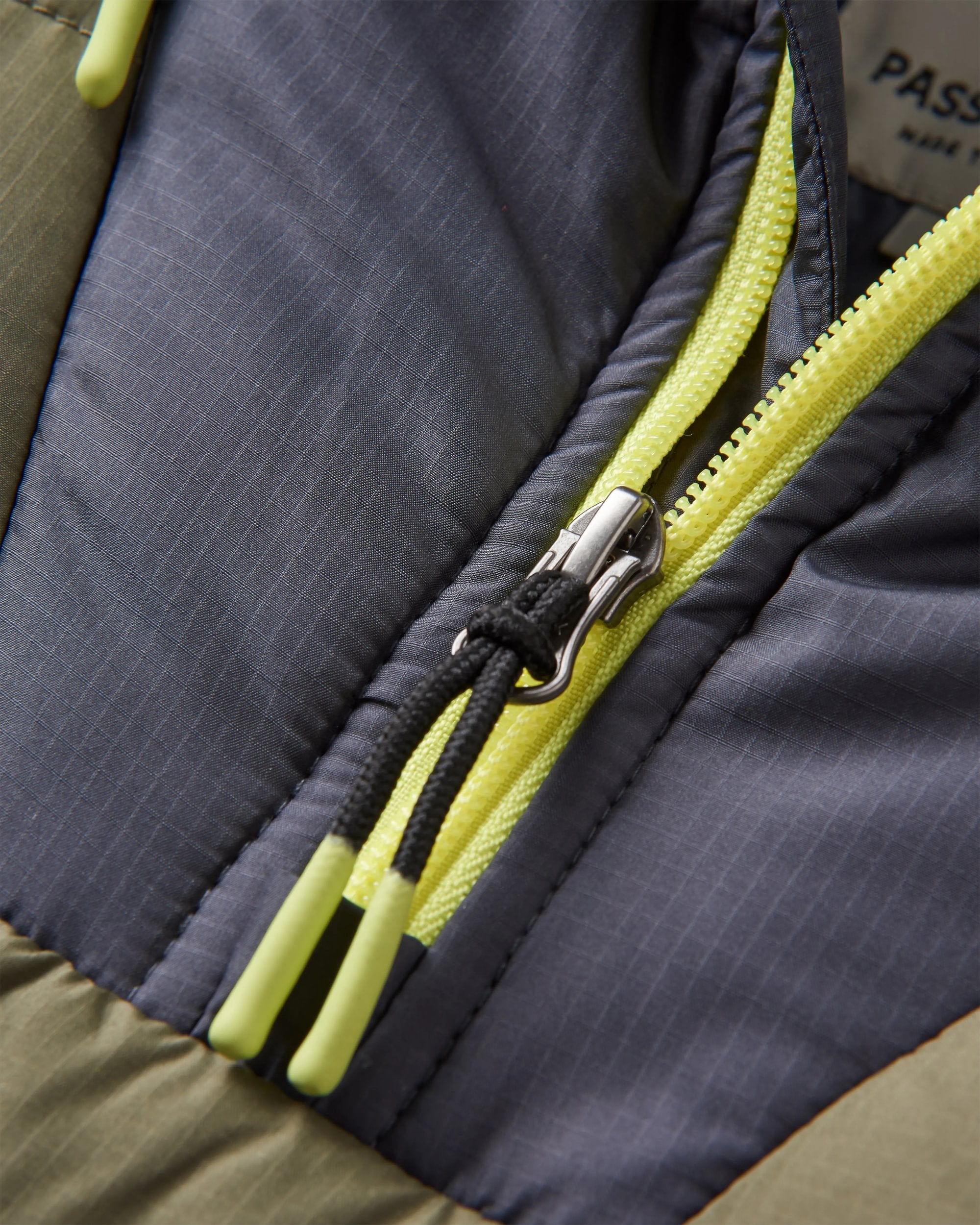 Ocean Recycled Insulated 1/2 Zip Jacket - Dusty Olive - Flatlay