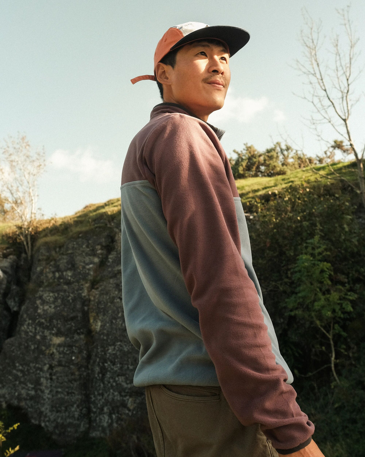 Set Off Polartec® 1/4 Zip Fleece - Brambleberry/Stormy Blue - IGC