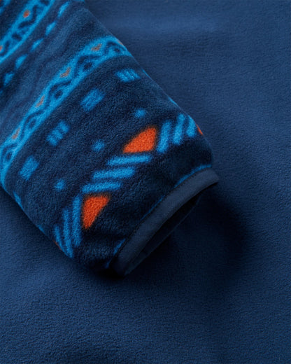 Set Off Polartec® 1/4 Zip Fleece - Mountain Geo Rich Navy - Flatlay