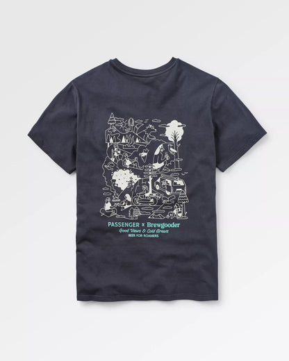 Brews & Views T-Shirt Passenger X Brewgooder - Black - Flatlay