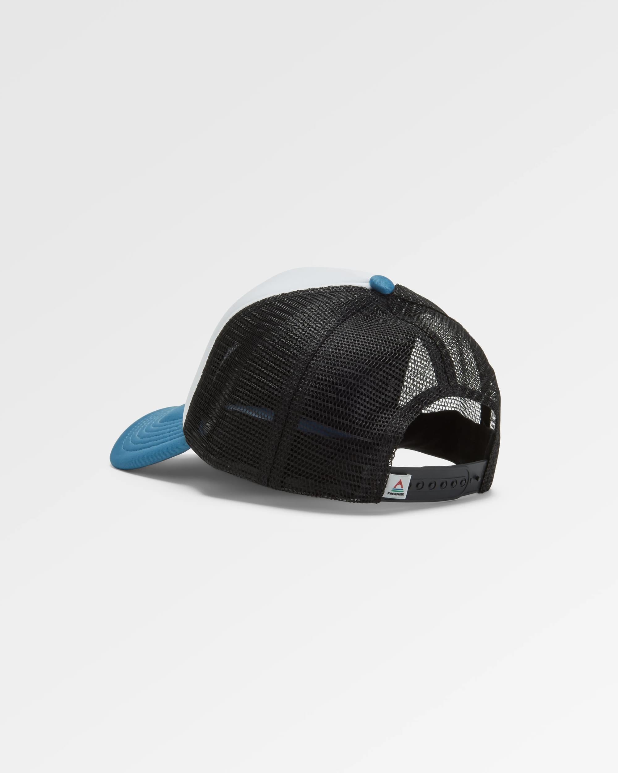 Escapism Trucker Cap - Black/Moonlight Blue - Flatlay