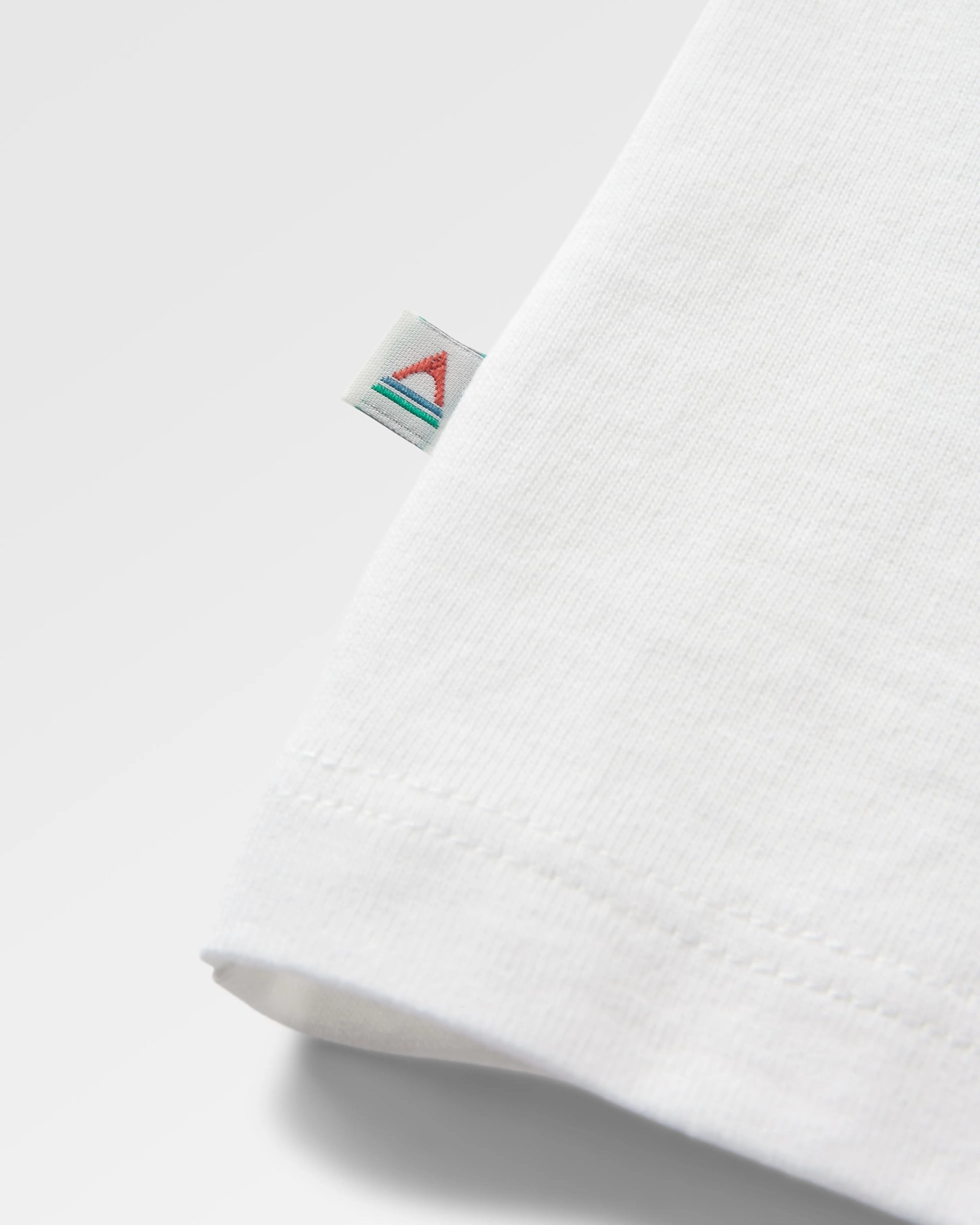 Maverick Recycled Cotton T-Shirt - White - Flatlay