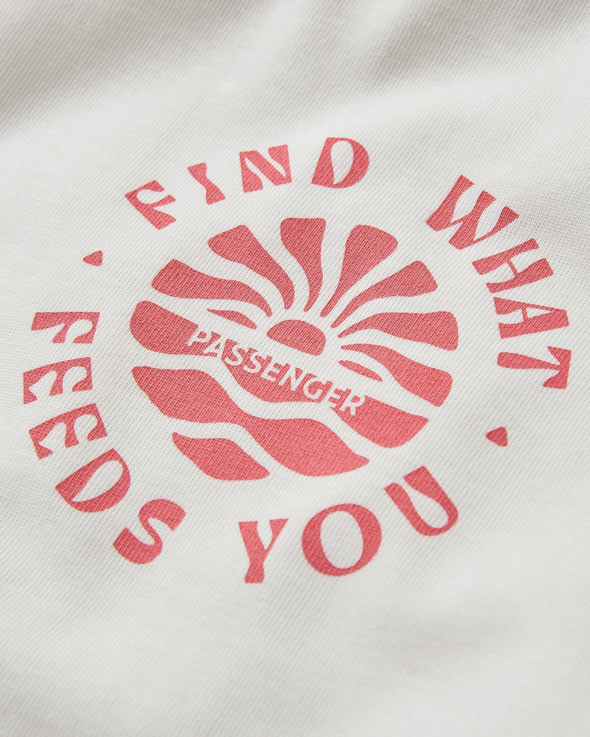 Graze Organic Cotton LS Top - Marshmallow - Flatlay