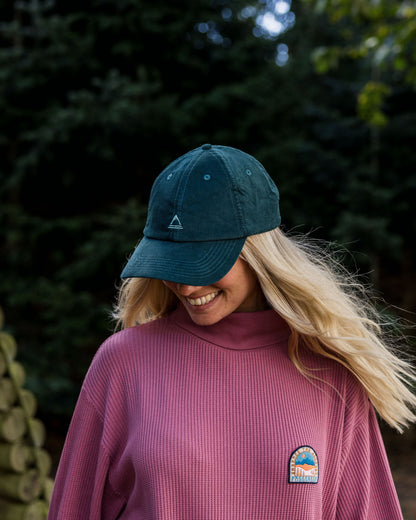Fade Recycled Cord 6 Panel Cap - Deep Ocean - Lifestyle - Female