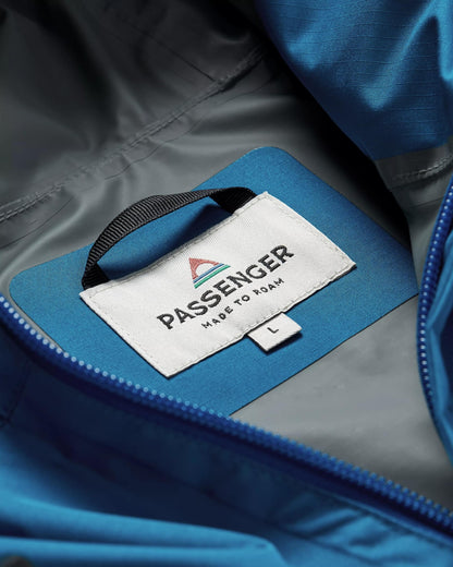 Season Water Resistant Recycled Jacket - Corsair Blue/ Apricot - Flatlay