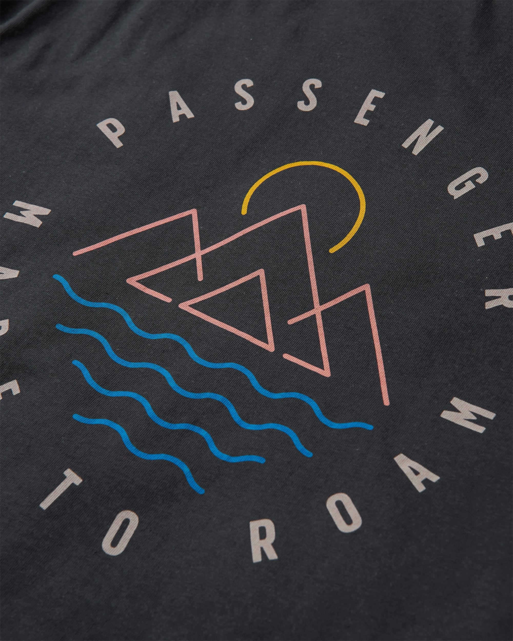 Escapism Recycled Cotton T-Shirt - Black - Flatlay