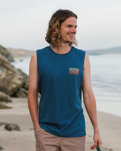 Yuca Recycled Cotton Vest - Dark Denim