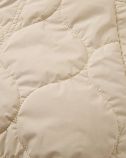 Flora Sherpa Lined Short Gilet - Biscuit/Oat - Flatlay