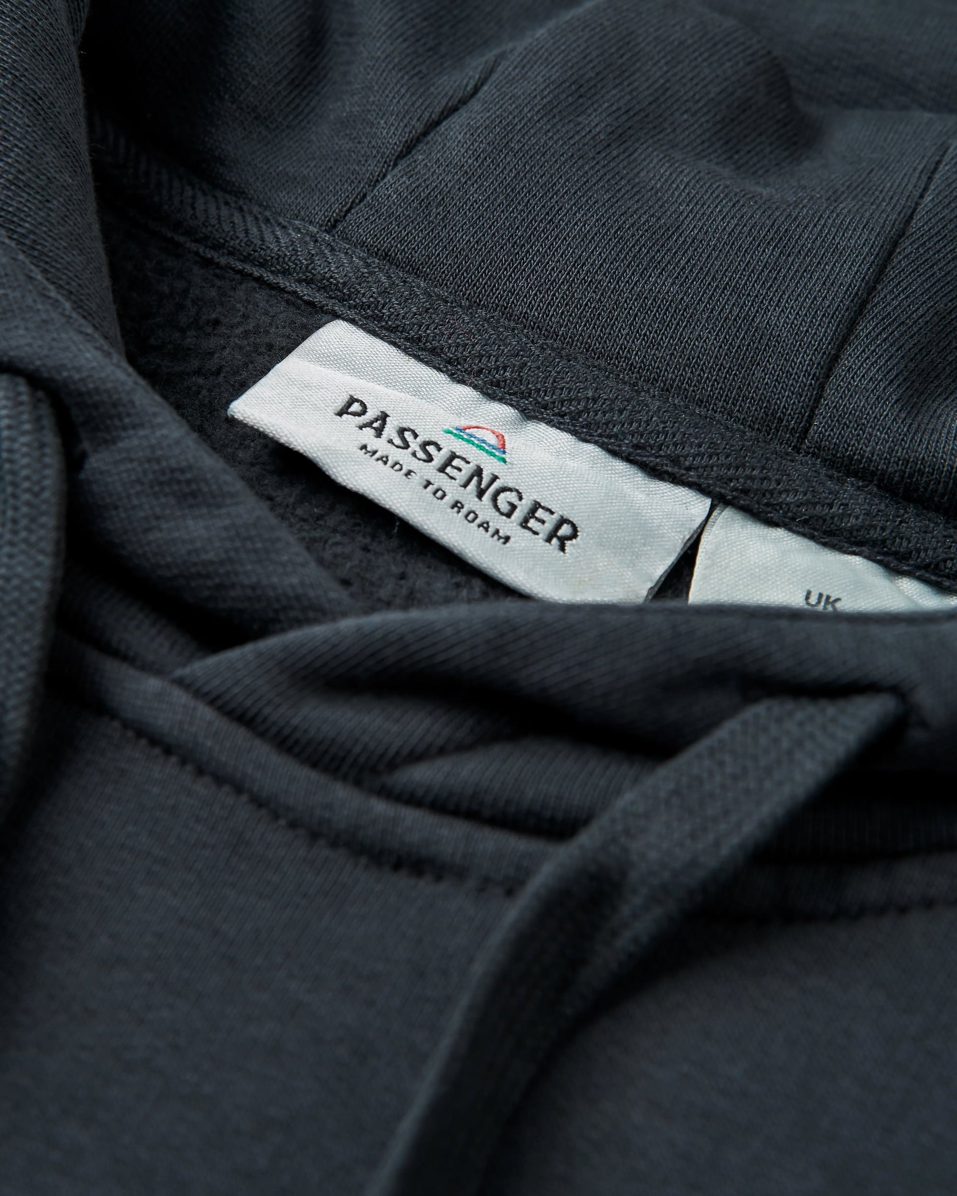 Remote Recycled Cotton Hoodie - Black - Flatlay