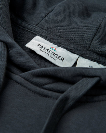 Remote Recycled Cotton Hoodie - Black - Flatlay