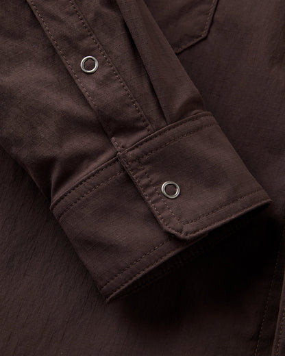 Patrol Ripstop Utility Shirt - Espresso - Flatlay